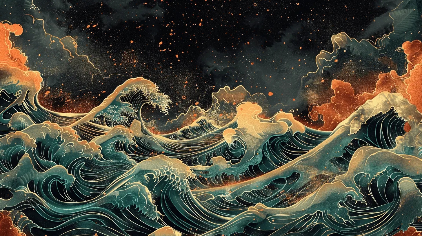 Wildr waves banner with ocean waves crashing.